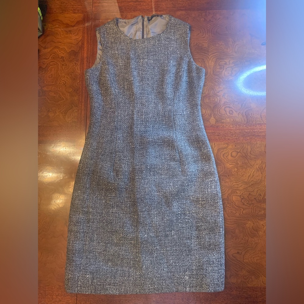Calvin Klein Collection Charcoal Tweed Sheath Dress